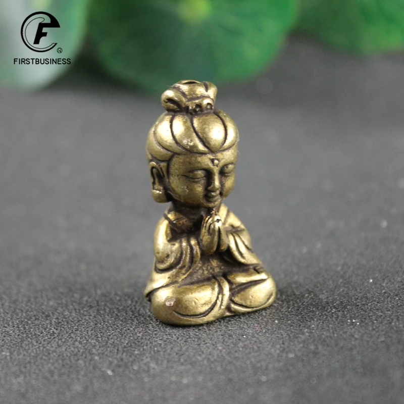 Миниатюрная медная статуэтка Гуань Инь