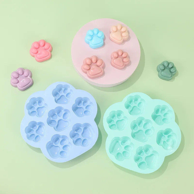 

7 Holes Cat Paw Silicone Mold DIY Chocolate Desserts Candy Cookies Pastry Baking Tool Bakeware 3D Fondant Mold Cake Decor