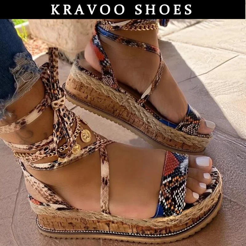 

Женские летние туфли KRAVOO, новинка 2023, женские туфли с ремешком через щиколотку, с открытым носком, женская пляжная обувь