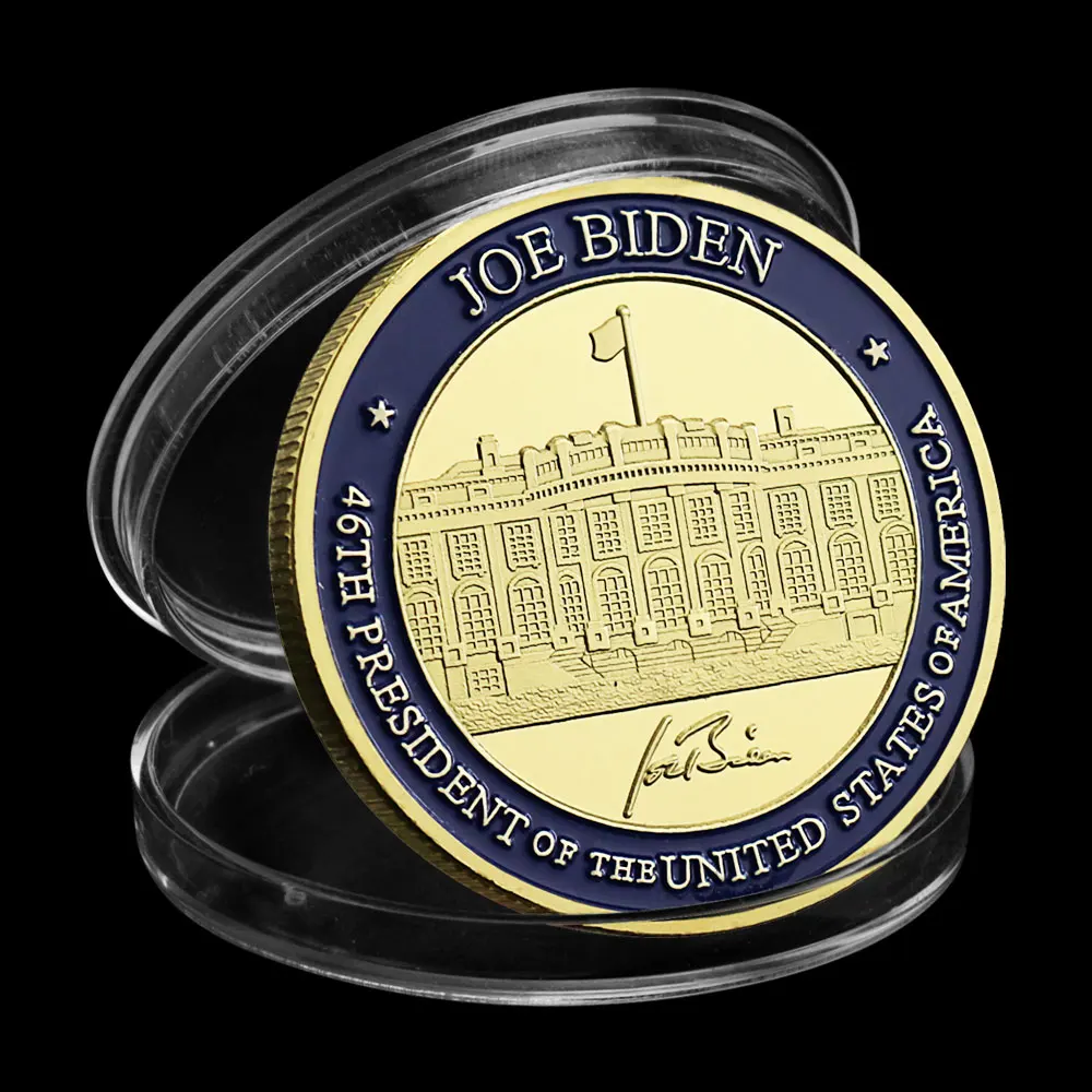 

46th President of The United States of America Joe Biden Collectible Gold Plated Souvenir Coin White House Commemorative Coin