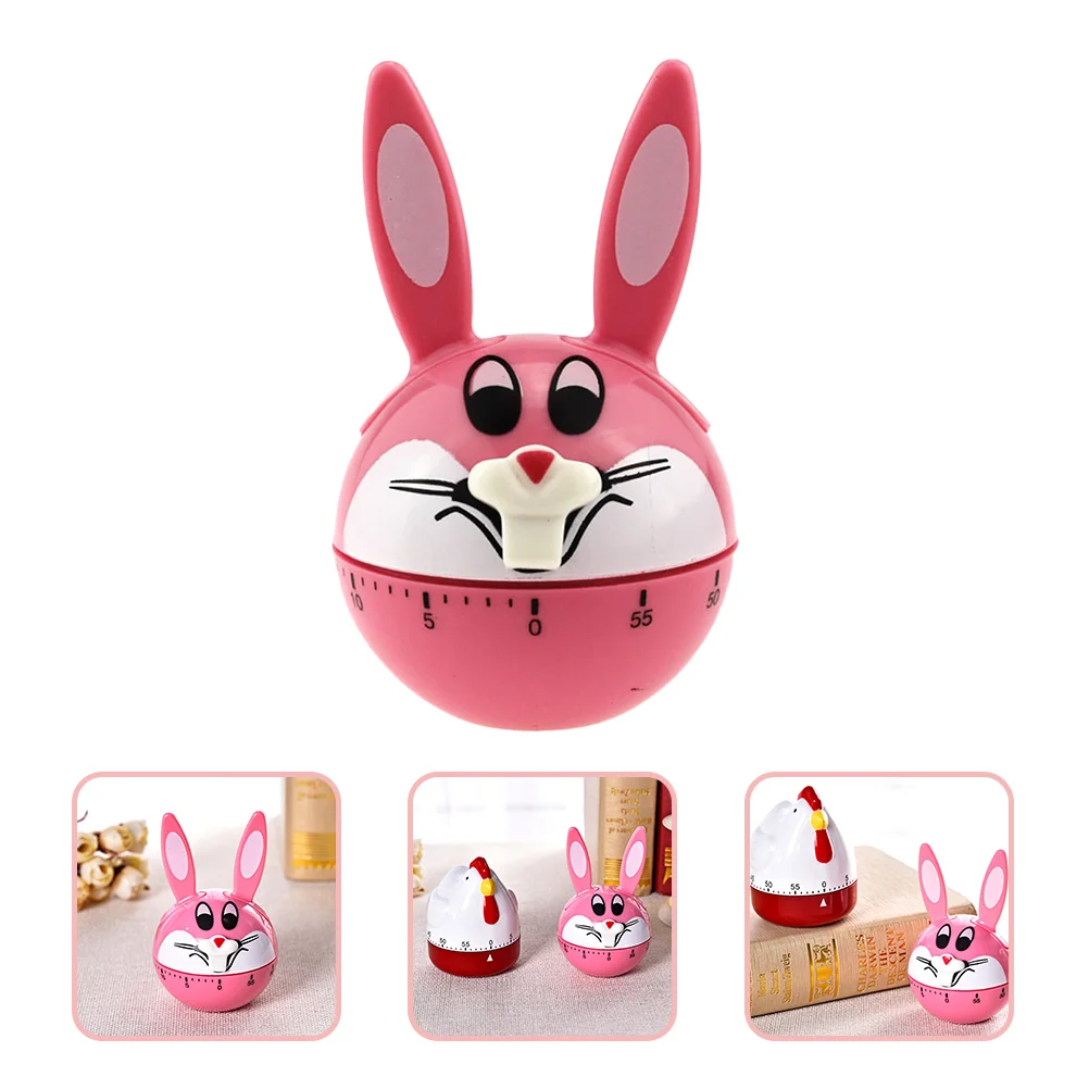 

60 Minute Wind Timer Rabbit Shaped Kitchen Timer Chef Cooking Timer Loud Alarm for Kitchens Classrooms Games Home ( )