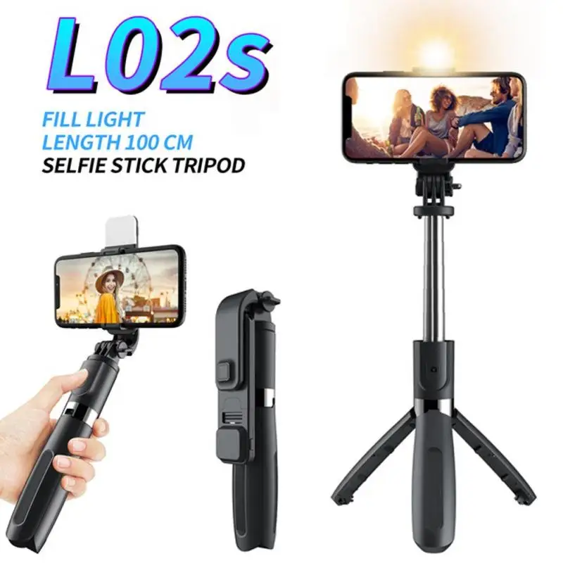 

4 In 1 Bluetooth Wireless Selfie Stick Mini Tripod Extendable Monopod With Fill Light Remote Shutter Fill Light For IOS Android
