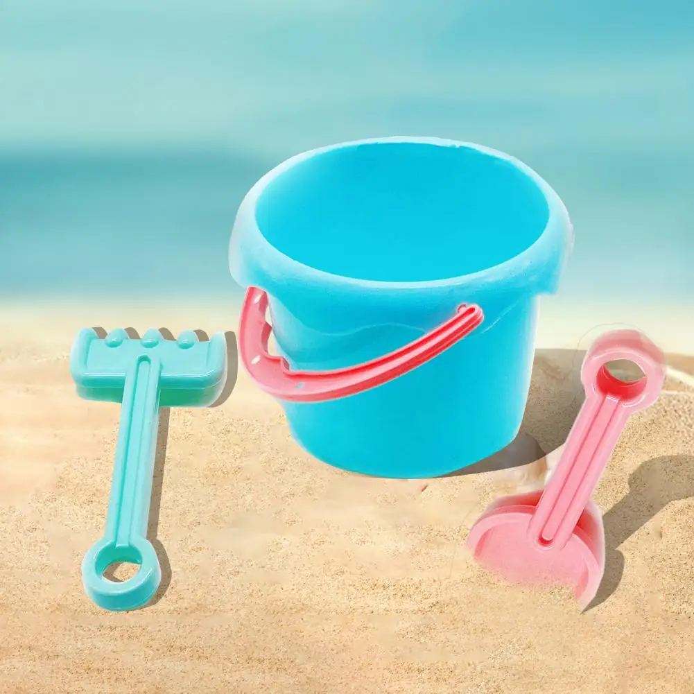 

Пляжная игрушка, многоцветный инструмент для копания песка, игрушки с гладкой поверхностью и ведром, товары для улицы