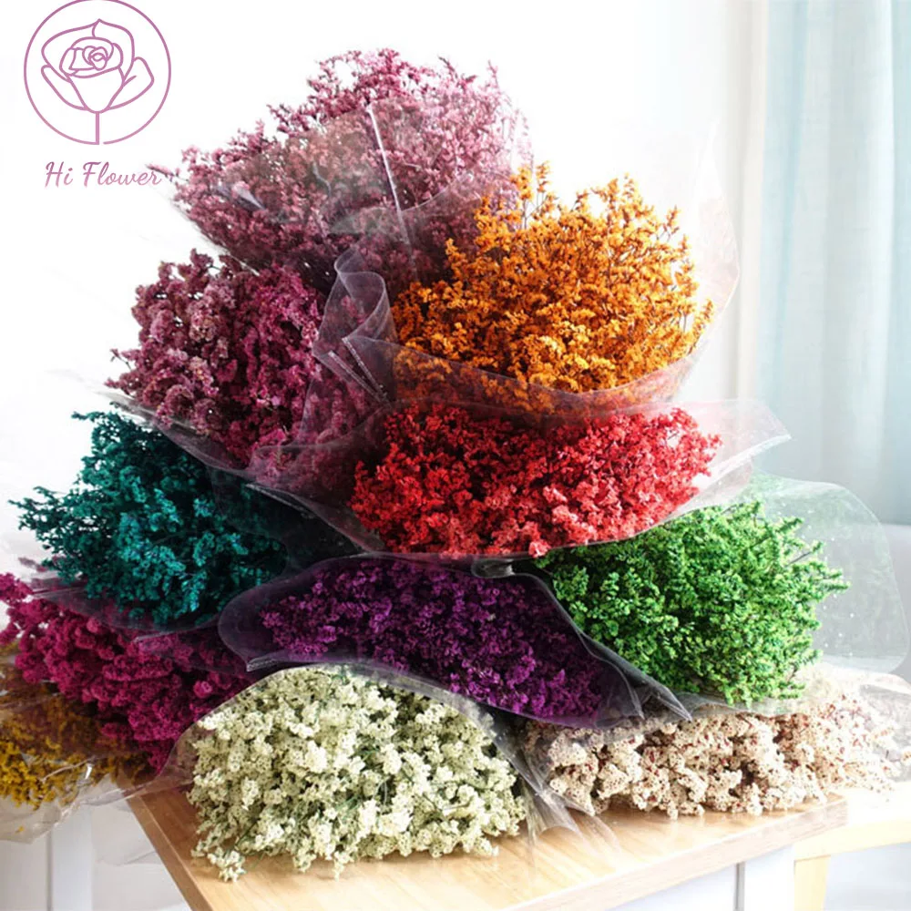 

Natural Dried Flowers Bouquet Colorful Real Preserved Crystal Grass Wedding Accessories for House Home Decor Flower Arrangement