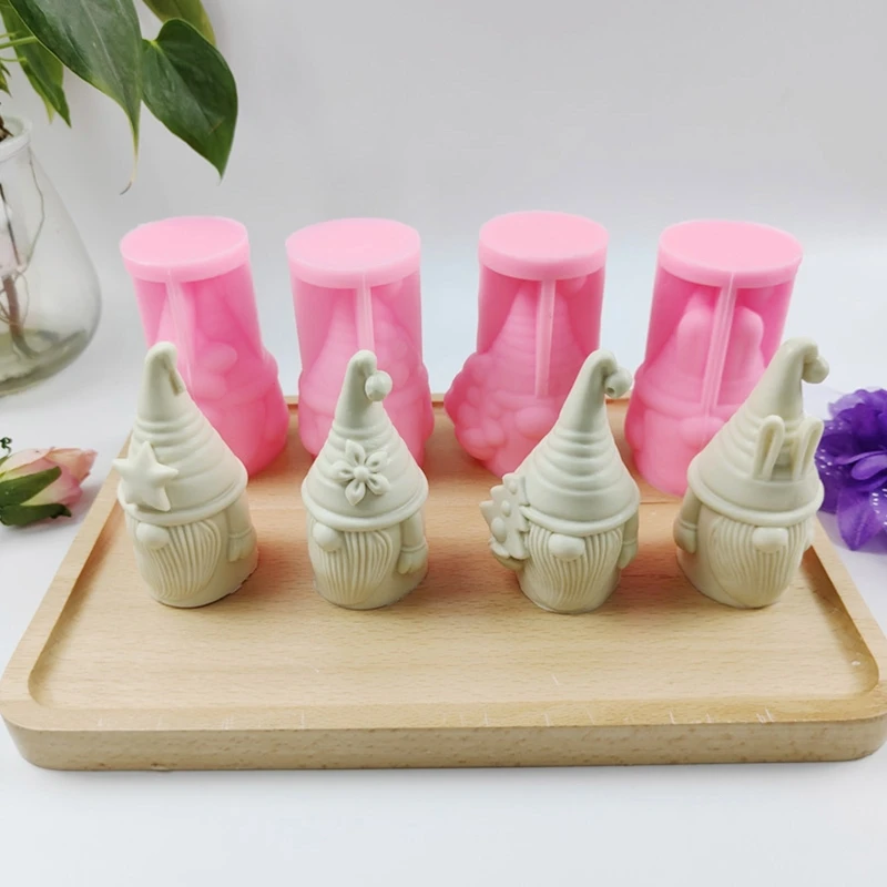 

3D Santa Dwarf Mould Handmade Candles Aroma Wax Soap Molds for Decoration 40GB