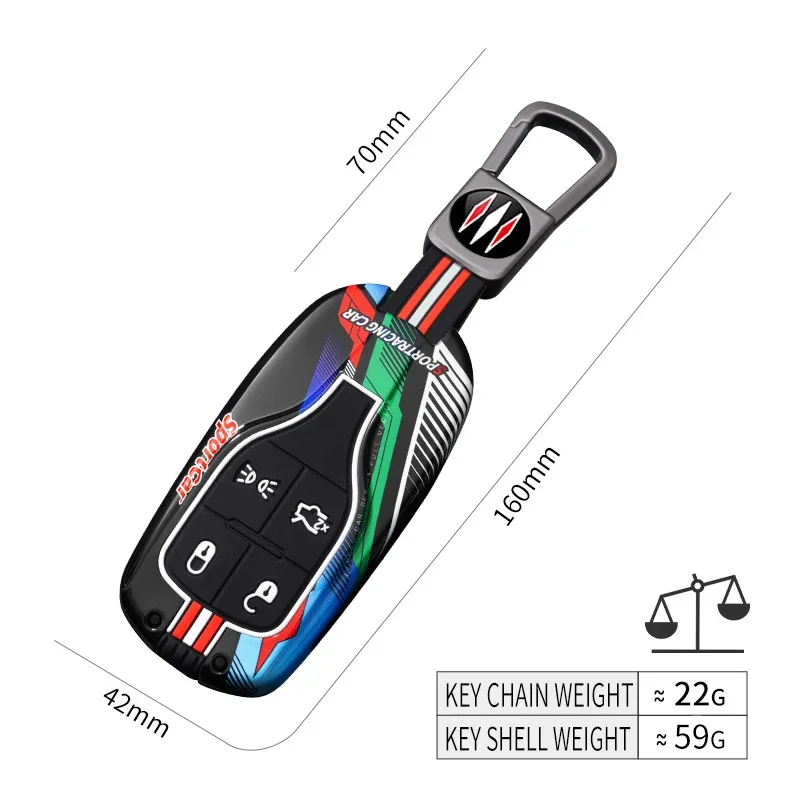Фото Чехол-протектор для автомобильного ключа из цинковой кожи для Maserati Ghibli 2014-2019, Levante, GranCabrio, Quattroporte, GT, Granturismo. №5