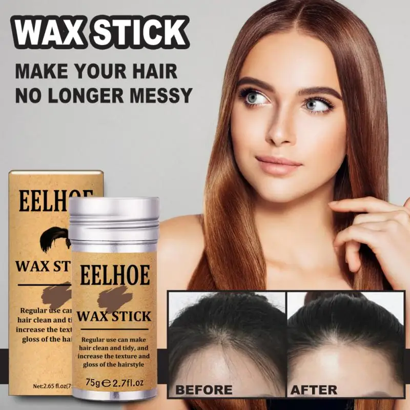 

Eelhoe 75g Broken Hair Finishing Cream Refreshing Not Greasy Smooths Frizz Hair Shaping Gel Sticks Lasting Modeling Hair Stick