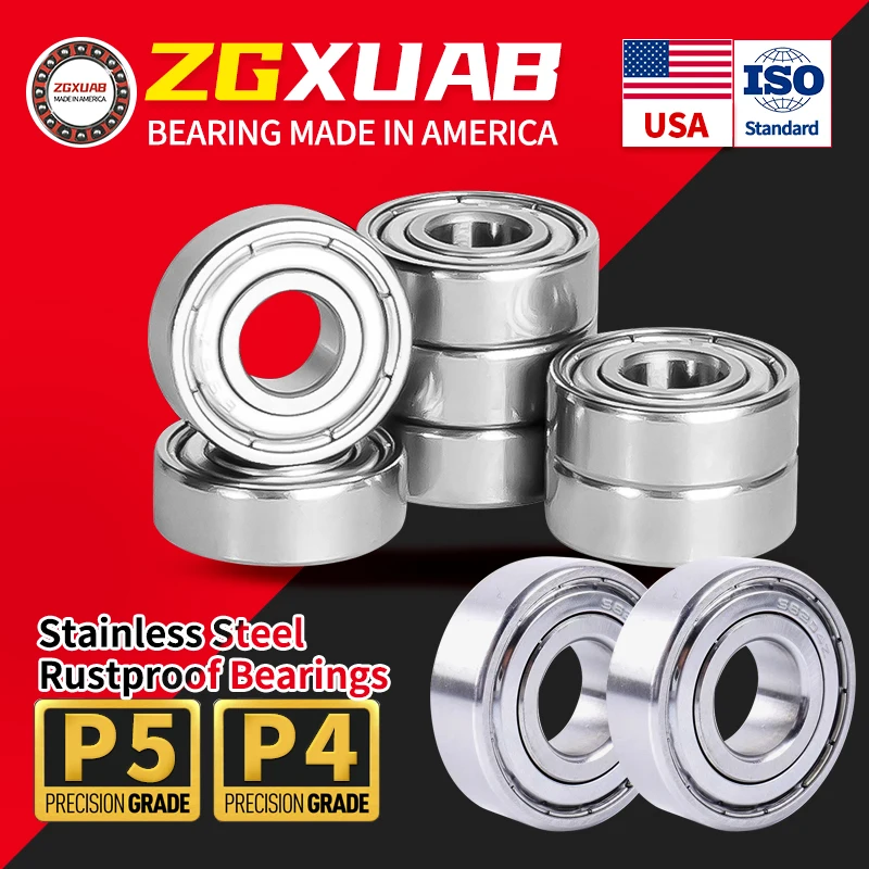 ZGXUAB Сделано в Америке Подшипники из нержавеющей стали S6312ZZ S6313ZZ S6314ZZ S6315ZZ S6316ZZ S6317ZZ