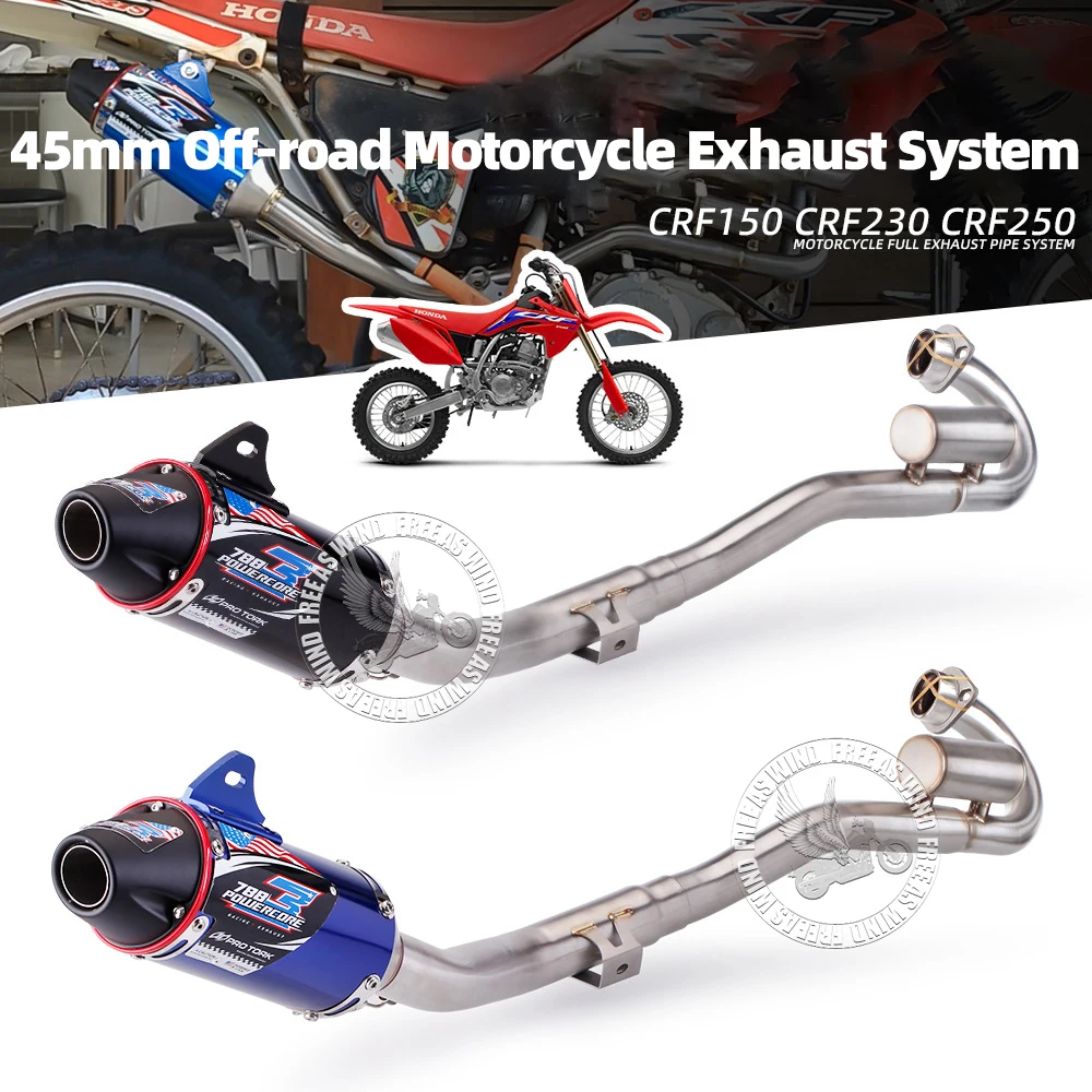 Фото Off-road Motorcycle Exhaust System For Honda CRF150 CRF230 CRF250 2003-2016 Dirt Bike Exhaust Muffler Pipe Escape Modified Parts №1
