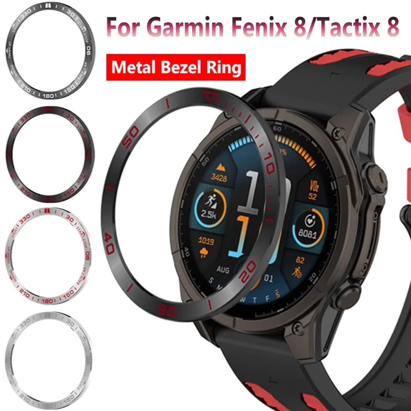 Фото Металлическое защитное кольцо-бампер для Garmin Fenix 8 (43 мм, 47 мм, 51 мм) и Garmin Tactix 8 (47/51 мм) с модной шкалой времени/скорости №1