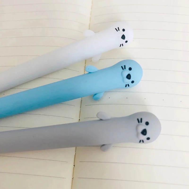 Симпатичная силиконовая гелевая ручка с выдрой шариковая принадлежности для