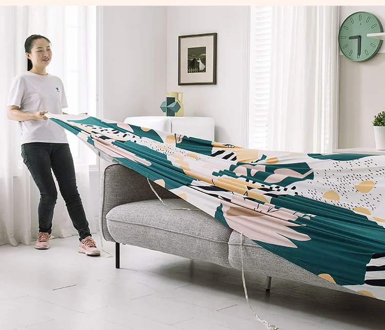 Nordic Flower Pattern Four Season Universal Sofa Cover Elastic Full Covered Dustproof for Couch Antiscratch Covers |