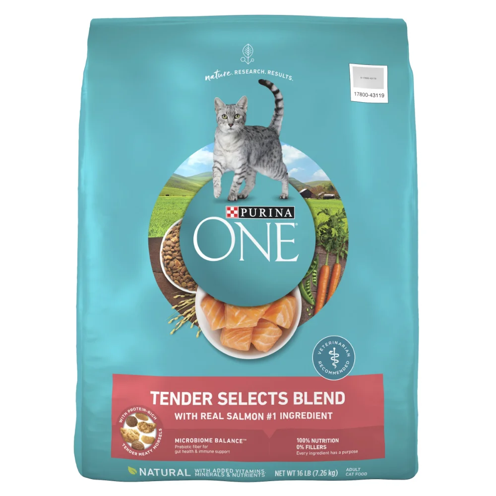 

OIMG Tender Select Blend Real Salmon Dry Cat Food, 16 Lb Bag