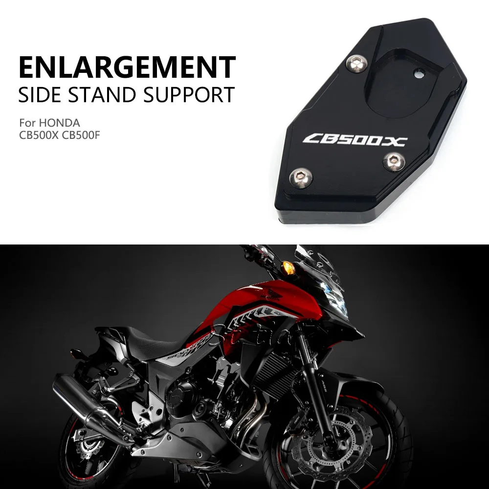 

For HONDA CB500X CB500F CB 500X CB 500F CB500 X / F Motorcycle CNC Kickstand Foot Side Stand Extension Pad Support Plate Enlarge