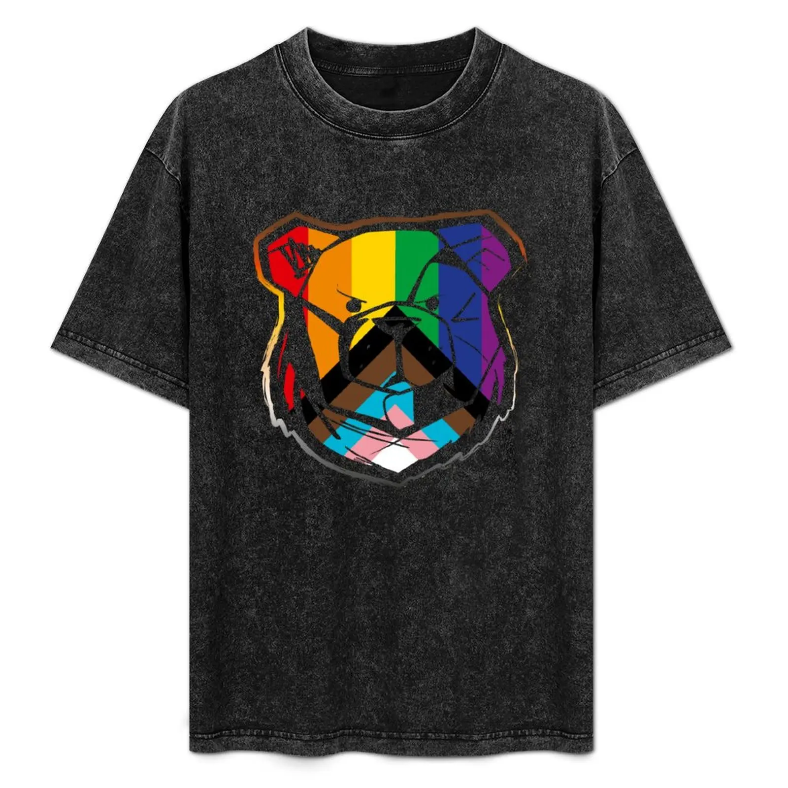 Фото Футболка ROBUST BEAR PRIDE FACE 03, мужская футболка из 100% хлопка, роскошная брендовая хлопковая футболка, 100% футболка №1
