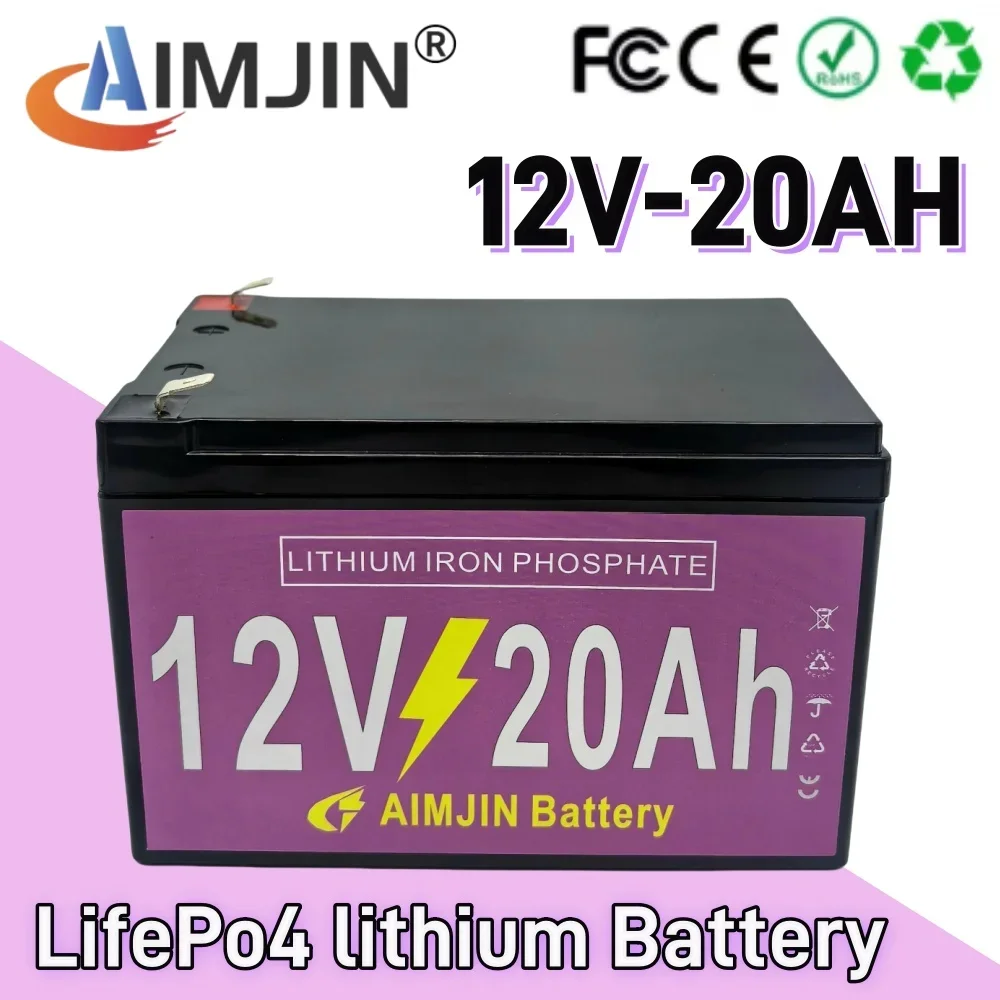 12V 20Ah LiFePO4 Lithium Iron Phosphate Battery Rechargeable Pack for Kids eElectric Cars toy Sprayer