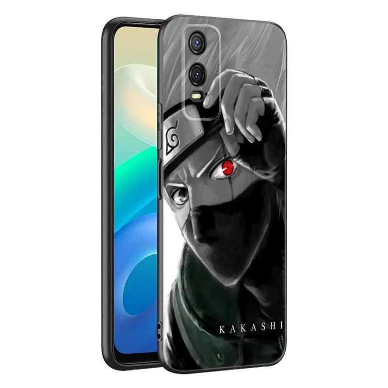 Cool N-Narutos Anime Black Silicone Phone Case For VIVO V27 V29 V30 Pro Y02 Y15 Y17 Y33 Y76 S Y27 Y55 Y78 5G Y16 Y21 Y22 Y35 Y36
