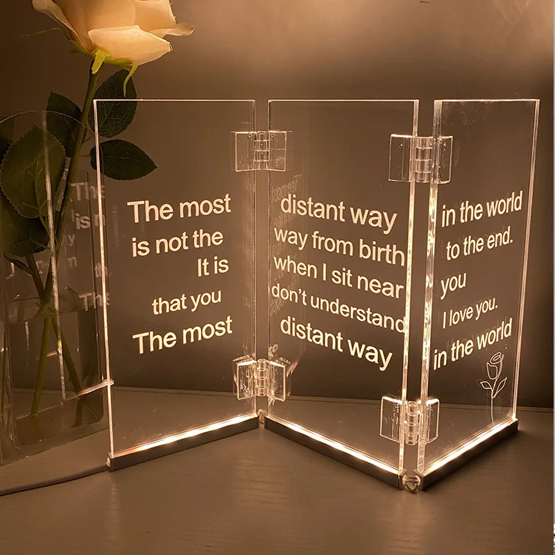 

Светодиодный ночник, современная настольная лампа, настольный светильник, домашний декор, атмосферный комнатный светильник для спальни, ка...