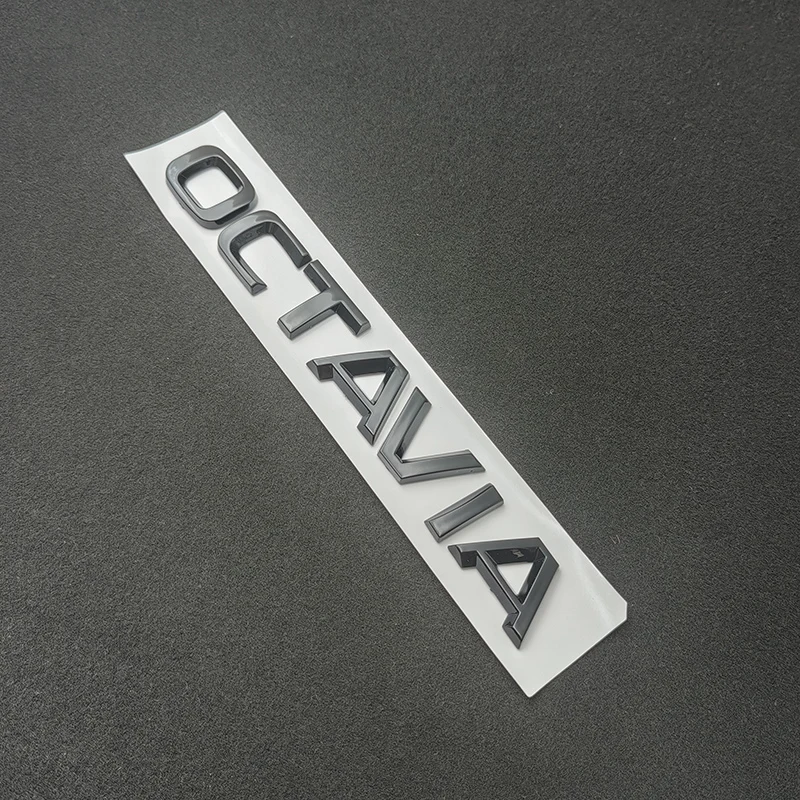 

3D ABS Хромированный Черный Логотип-эмблема Для OCTAVIA, Наклейка На Багажник Автомобиля, Буквенный Знак, Аксессуар