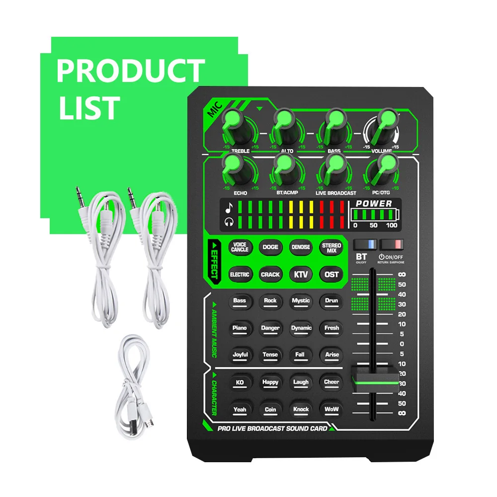 

Professional Recording Live Sound Card condenser microphone recording equipment audio sound cards & mixers