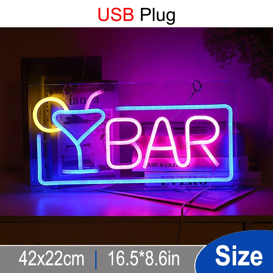 Неоновая вывеска YANKE для бара