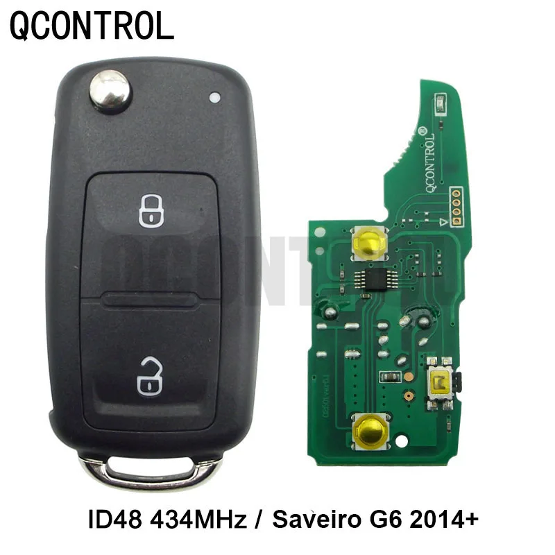 

QCONTROL 2 BT Remote Car Key For GOL Saveiro G6 for VW/VolksWagen 2014 2015 2017 434MHz ID48. Chip