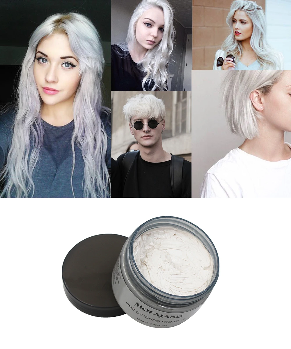 Color Hair Wax Styling Pomade golden blue hair dye Disposable Natural Strong Gel Cream Dye for Women Men 120g |
