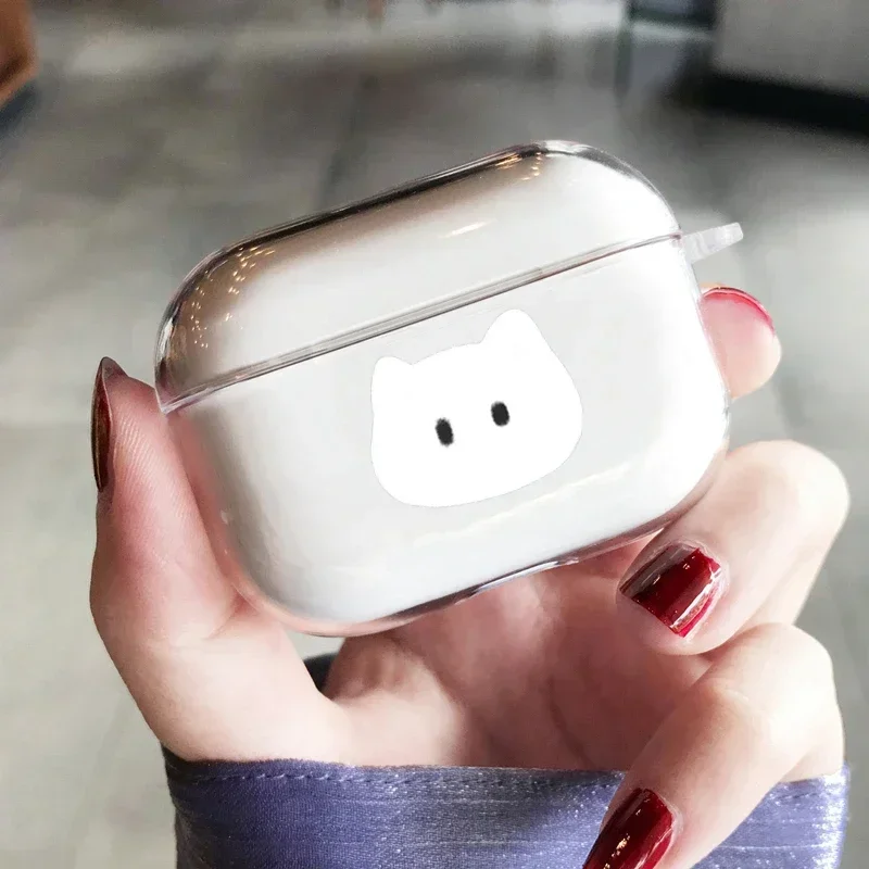 Забавный чехол для наушников с изображением кота и рыбы для Apple AirPods 4th 3 Pro 2, защитный чехол для AirPod 3 2, матовая коробка Fundas Air Pod (art.: 3920cb4ff6b39) - 3920cb4ff6b39