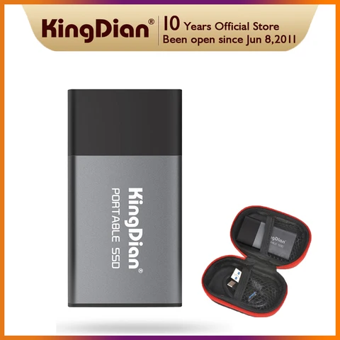 Внешний жесткий диск KingDian, портативный SSD 120 ГБ, 250 ГБ, 500 Гб, ТБ, USB3.0 Type C, внешний жесткий диск для ноутбука, настольного ПК