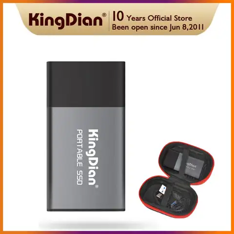Внешний портативный SSD-накопитель KingDian, 120 ГБ, 250 ГБ, 500 Гб, ТБ, 2 ТБ твердый жесткий диск USB 3,0 Type C для ноутбука, бизнесмена, лучший подарок