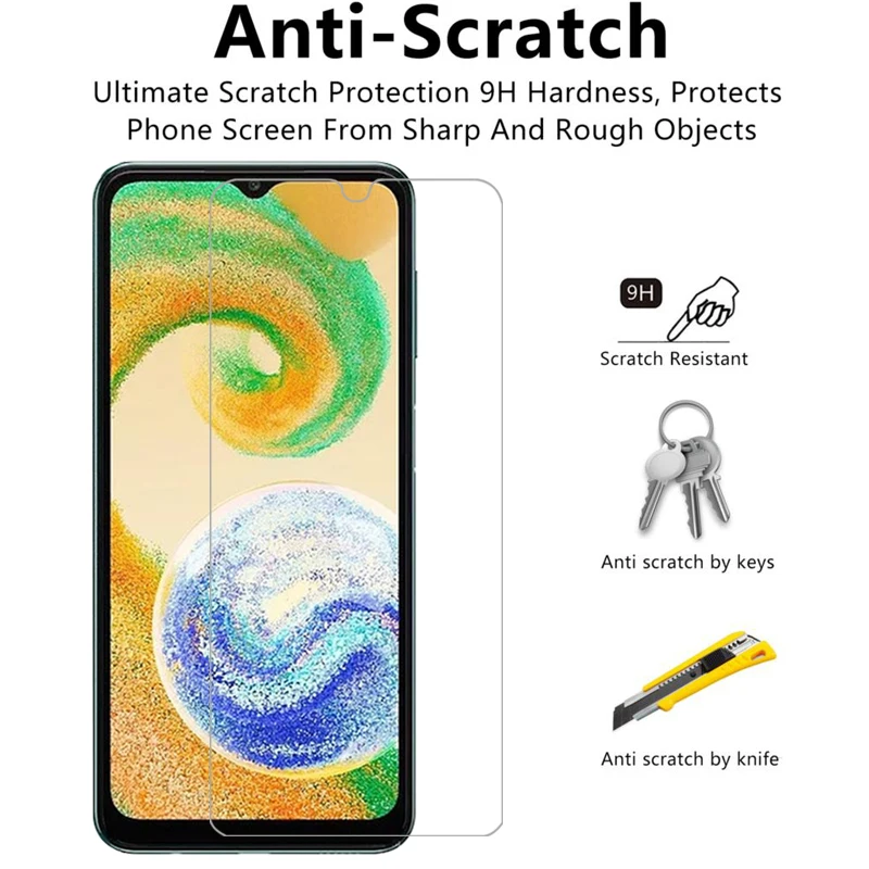 Закаленное стекло для samsung a04 a04s a04e чехол телефона galaxy a 04 s e 04e задняя крышка 360