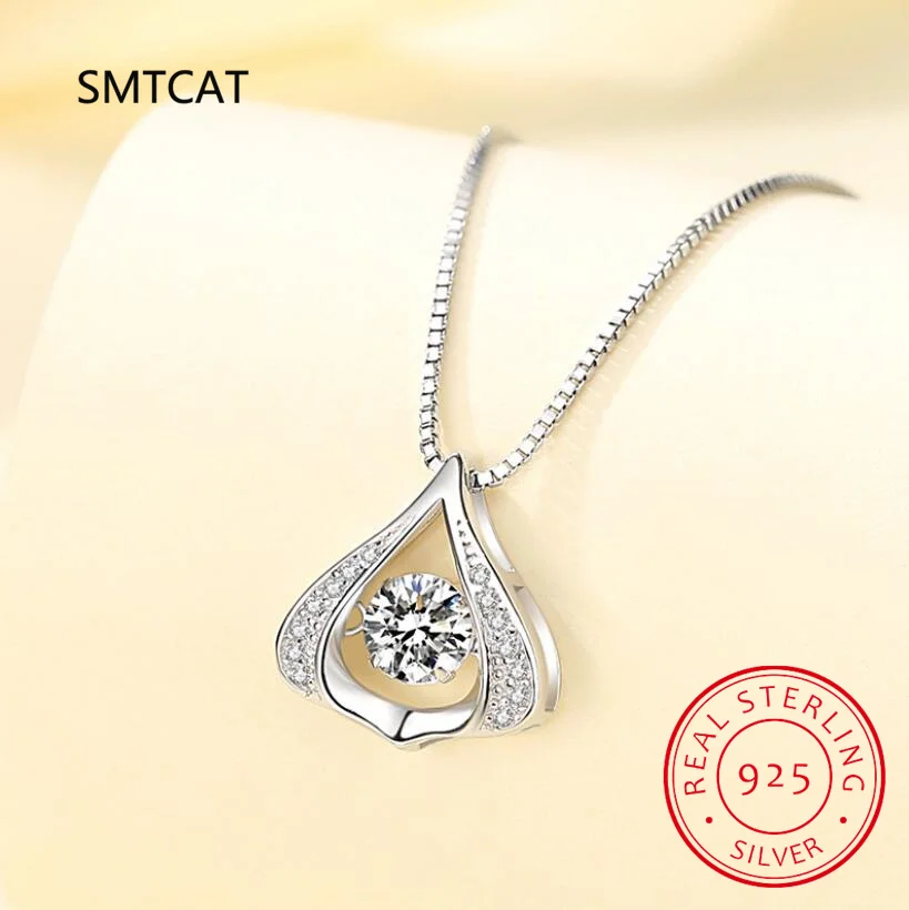 

Ожерелье из серебра 925 пробы с бриллиантом, 2 карата, D