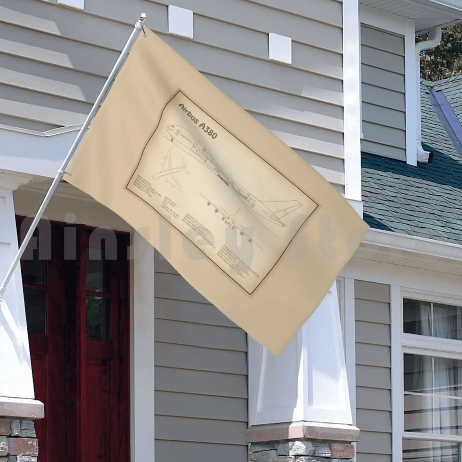 Аэробус A380 Jet-Sd наружный декоративный флаг Автомобильный аэробус самолет