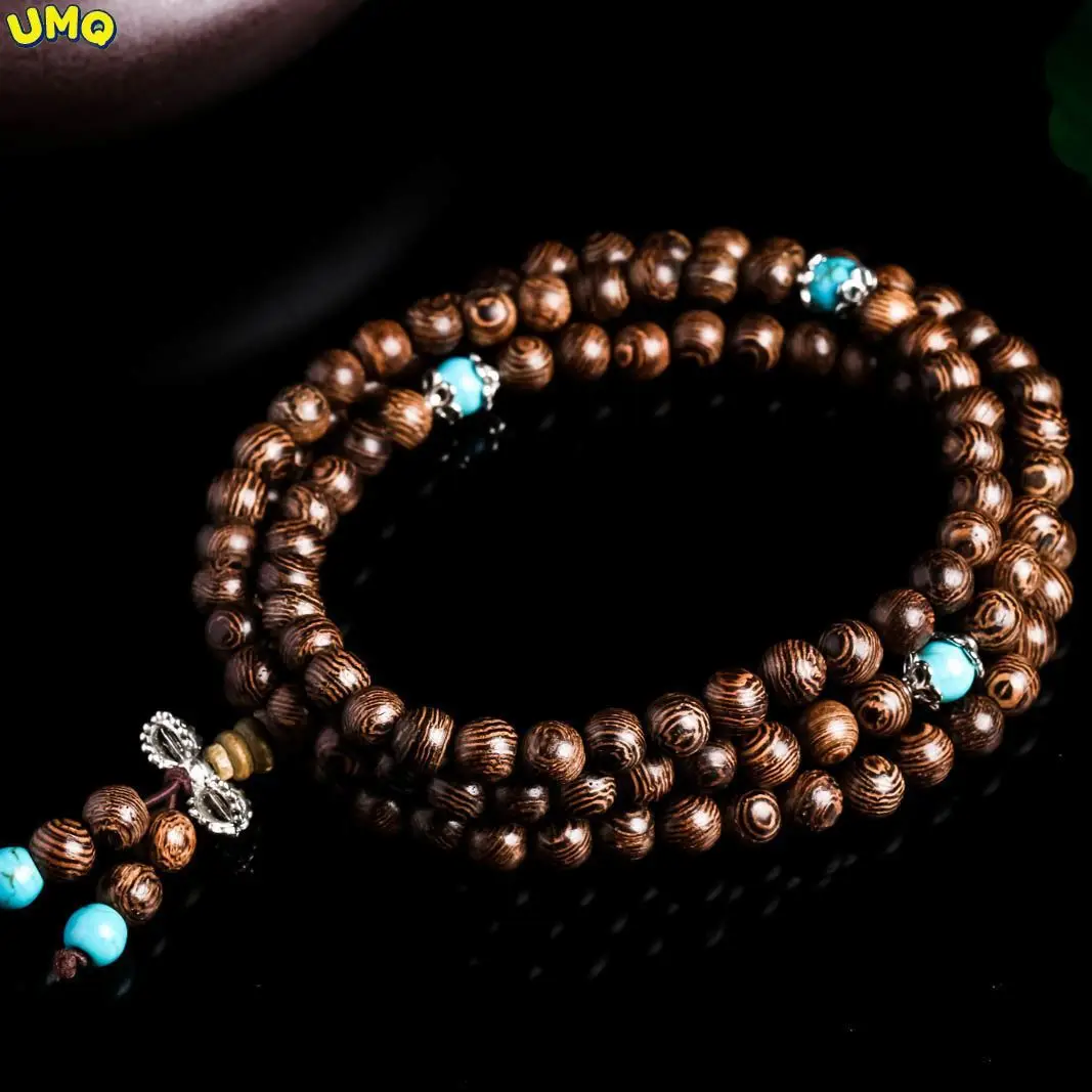 

Высококачественное натуральное деревянное ожерелье Wutong Cuiyu с крыльями курицы, бусины Будды, Молитвенное ожерелье для мужчин и женщин