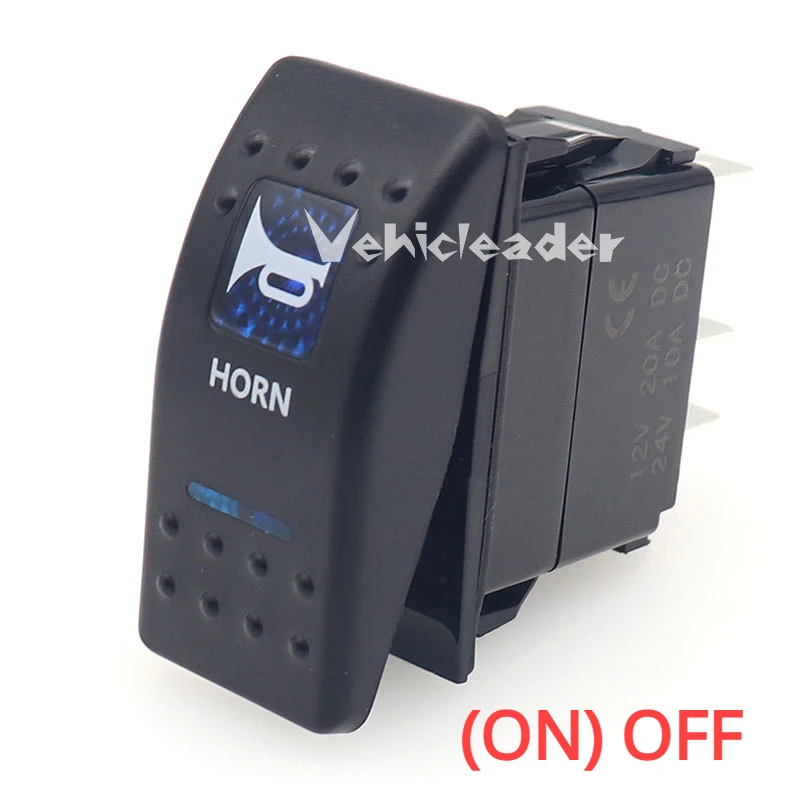 

1 шт., 12 В, 24 В, водонепроницаемый автомобильный лодка, синий светодиод, 5 контактов, мгновенное включение/выключение, SPST HORN, замена кулисного переключателя, защита от перегрузки