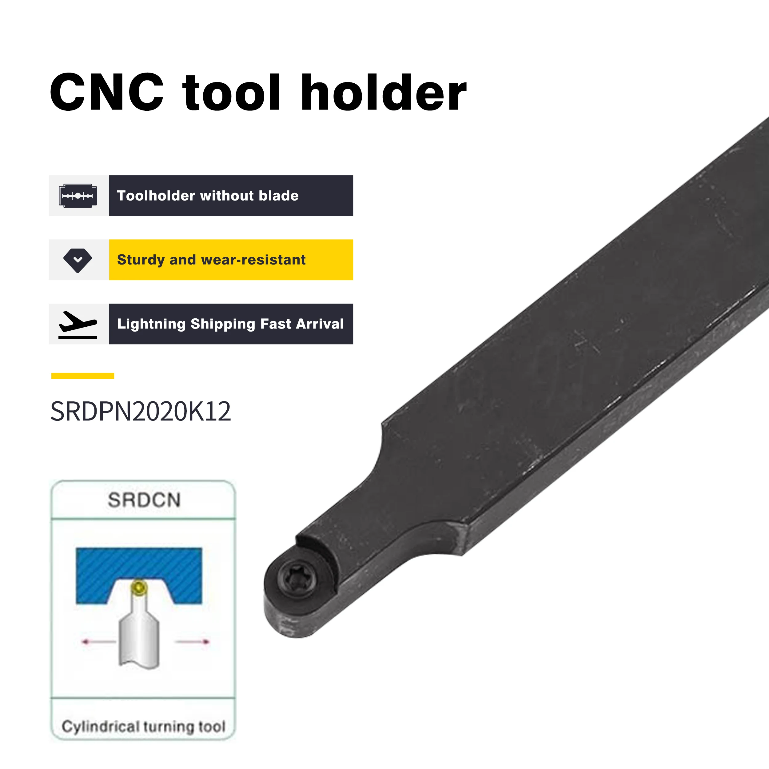 

SRDPN1616H08 SRDPN1616H10 External Turning Tool Holder SRDPN2020K10 SRDPN2525M10 SRDPN2525M12 CNC Lathe Tool Turning Tools Arbor