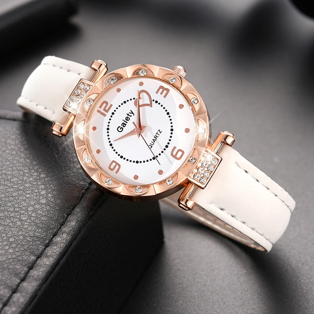 5 шт./комплект женские кварцевые часы с искусственным жемчугом