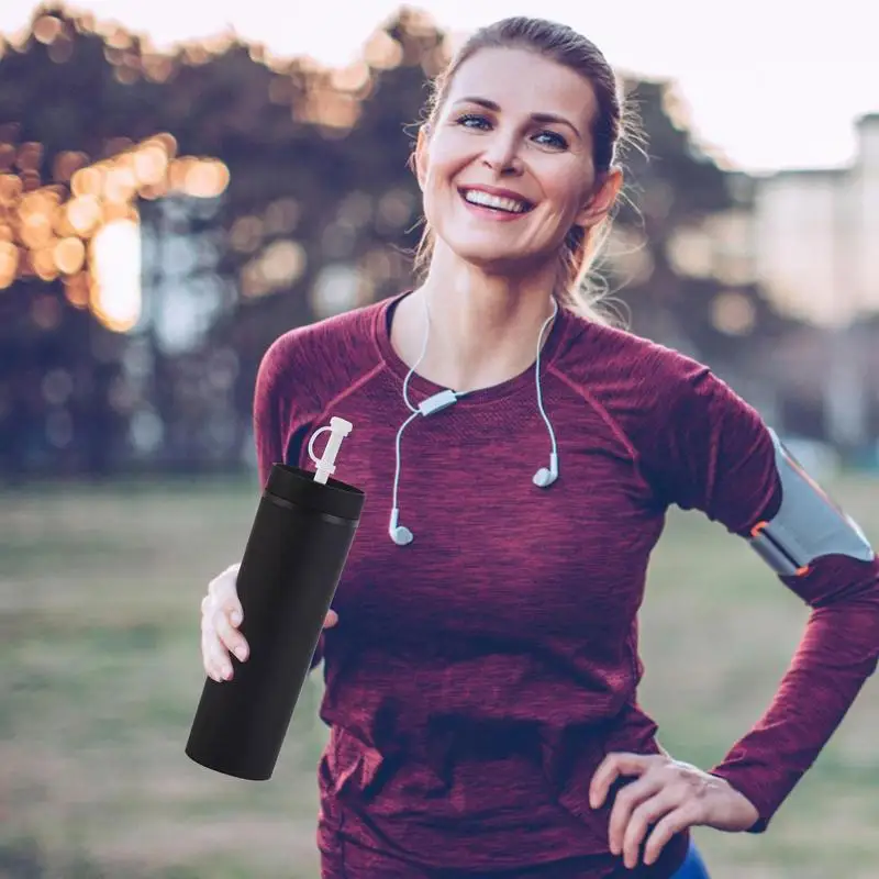 Силиконовая Пробка Для Бутылки С Водой Фиксированной Соломой Защита От Пыли И