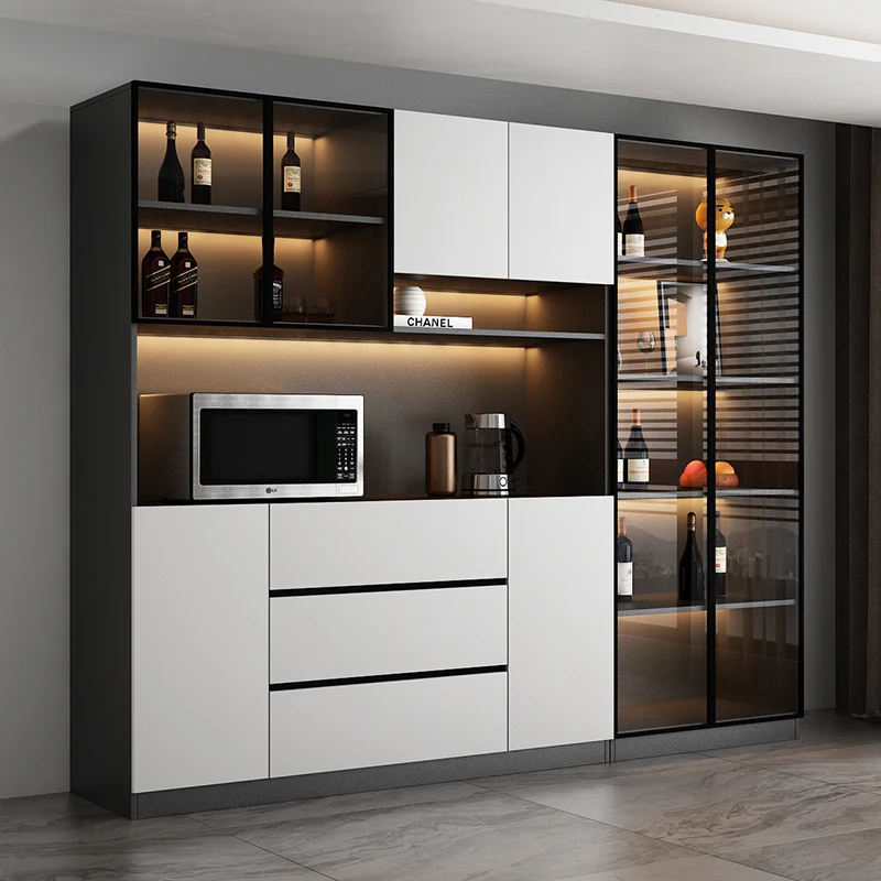 Kitchen Storage Wine Cabinet High Home Wall Living Room Wine Cabinet Simplicity Luxury Botellero Vino European Furniture Qf50Jg
