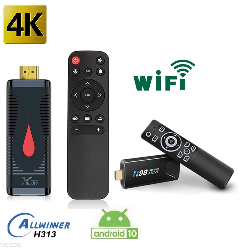 

X96 S400 /H98mini HD 4K Smart Mini TV Stick Allwinner H313 TV Box 2.4G Wifi Android 10.0 2GB 16GB Smart Media Player