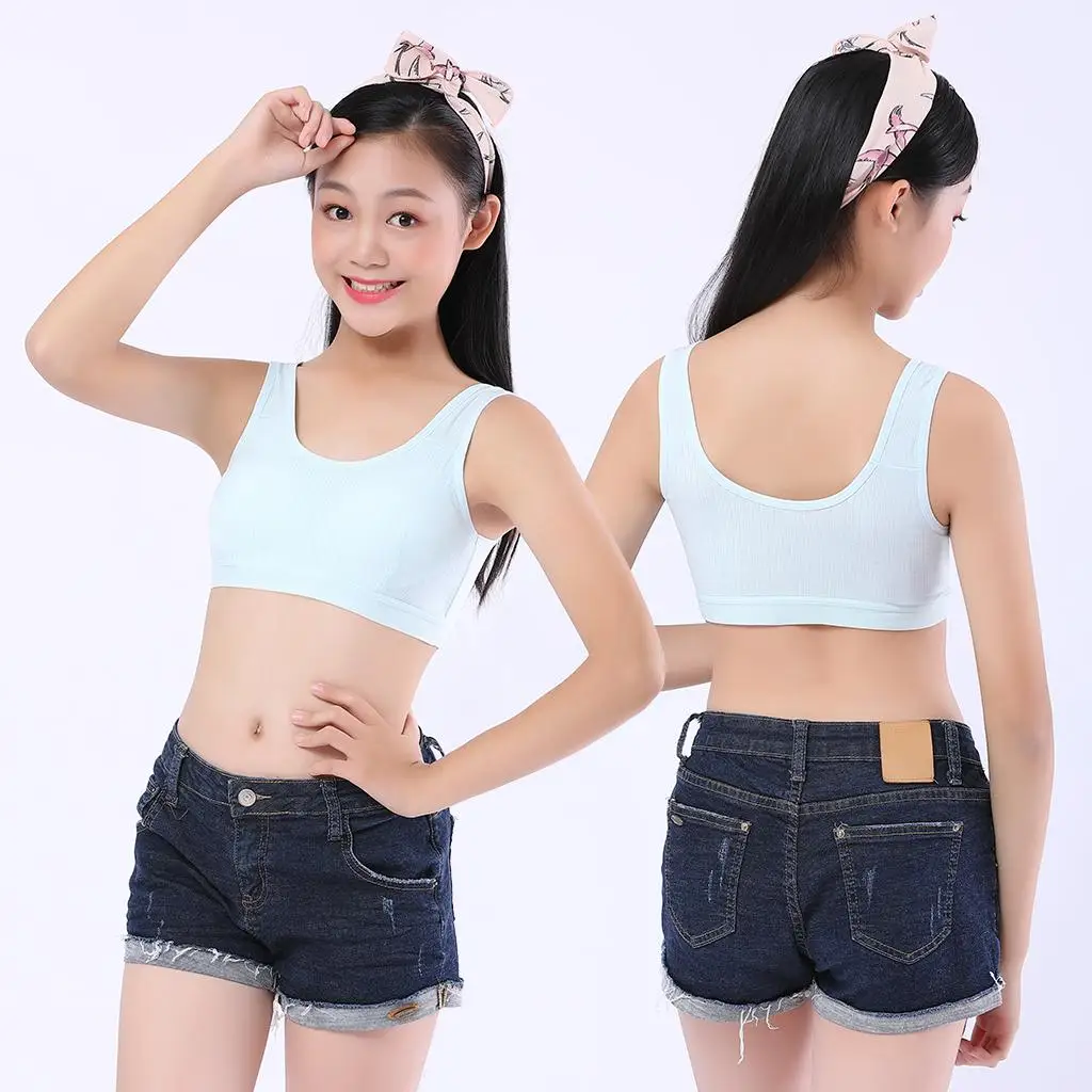 

Girl'Puberty Tank Top Wireless Cotton Bralette