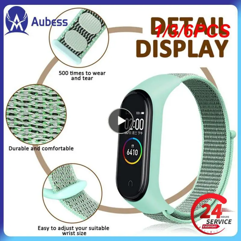 

1/3/6 шт., сменный нейлоновый ремешок для браслета Mi Band 7 4 3 5 6