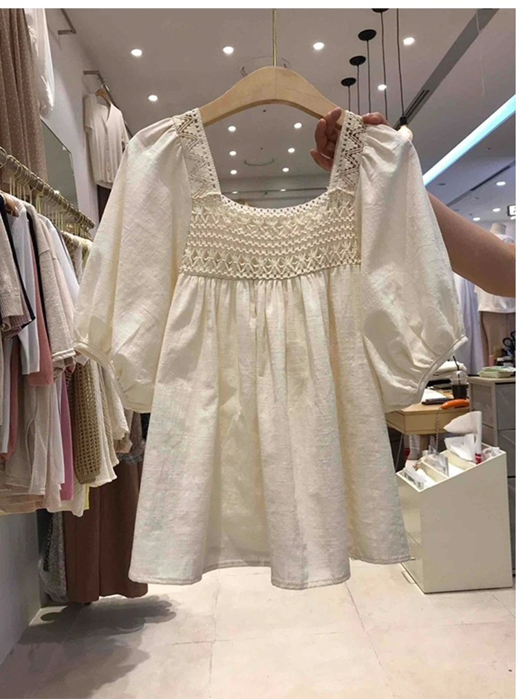 Рубашки для кукол с квадратным воротником и прострочкой В южнокорейском стиле