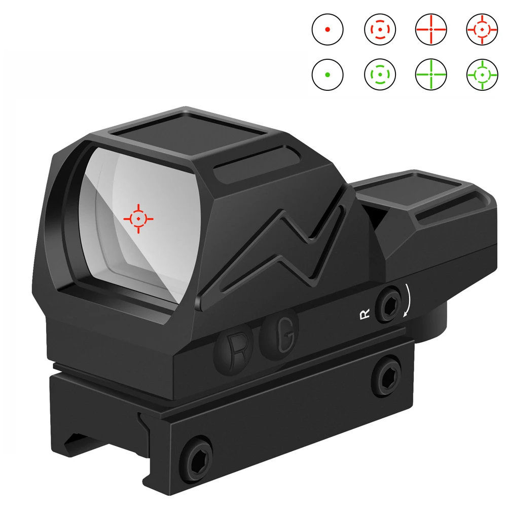 

4 Reticle Red Green Dot Sight Scope Holographic Optics Fit 20mm Rail Mount For Rifle Hunting Shooting Gun Airsoft Riflescope