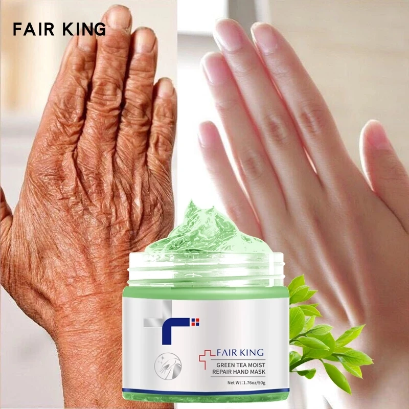 

Green Tea Lock Water Repair Hand Mask Nourish Moisturizing Whitening Exfoliating Calluses Hand Film Anti-aging Hand Cream 50G