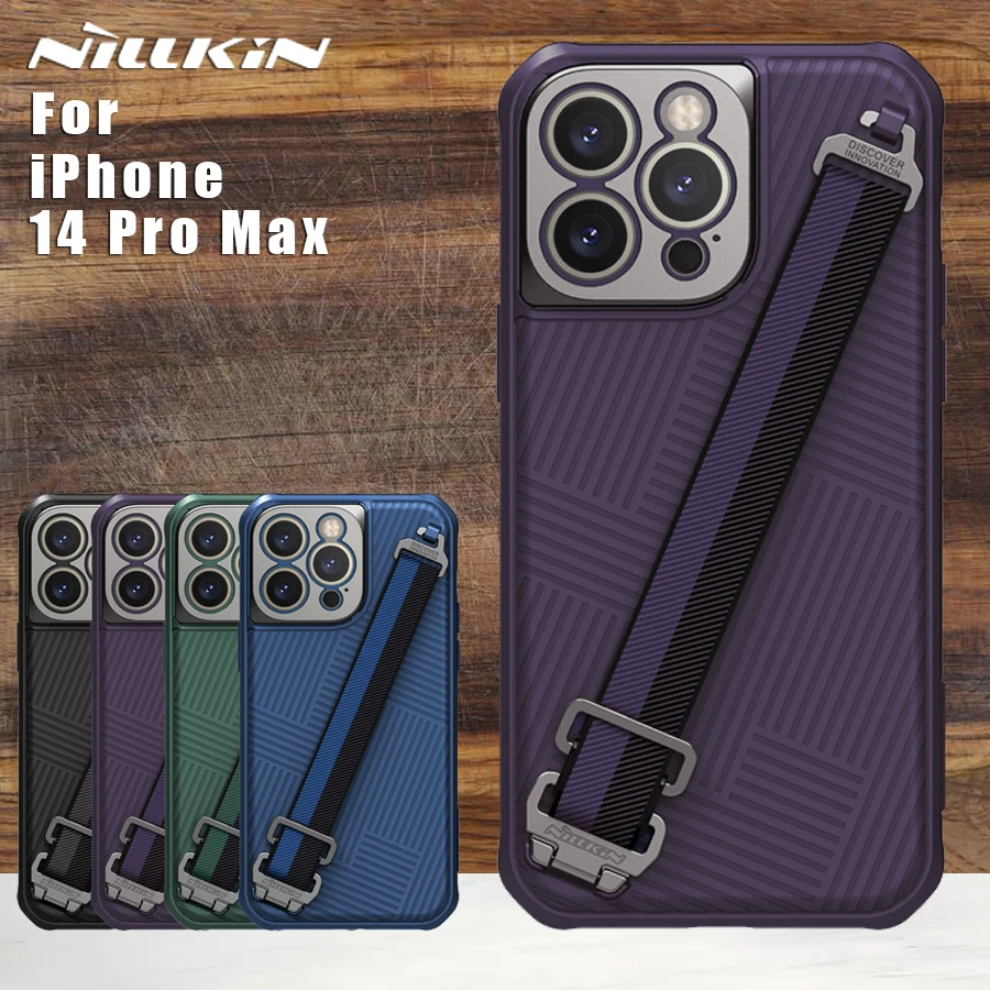 

Nillkin for iPhone 14 Pro Max Case Lens Strap Case Camera Protection Phone Back Cover for iPhone 14 Pro Max Plus 5G
