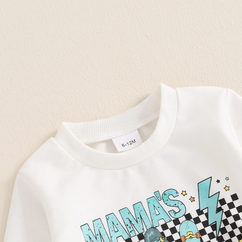 Комплект одежды для мальчиков из 2 предметов Топ с длинным рукавом круглым