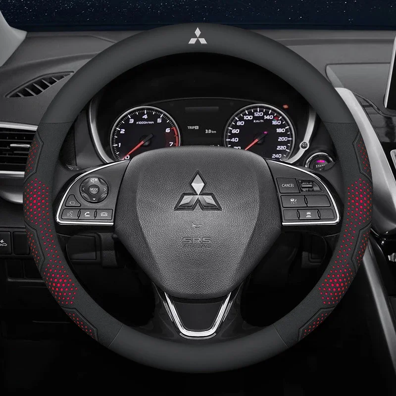 

Автомобильный замшевый кожаный чехол на руль из углеродного волокна для Mitsubishi Outlander Pajero Asx Lancer EX Evolution L200 Triton RALLIART
