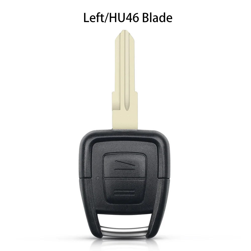

KEYYOU Корпус ключа для Vauxhall Opel Astra H J G Zafira Mokka Omega Vectra, 2 кнопки, с незаготовленным лезвием YM-28/HU46/HU43/HU100