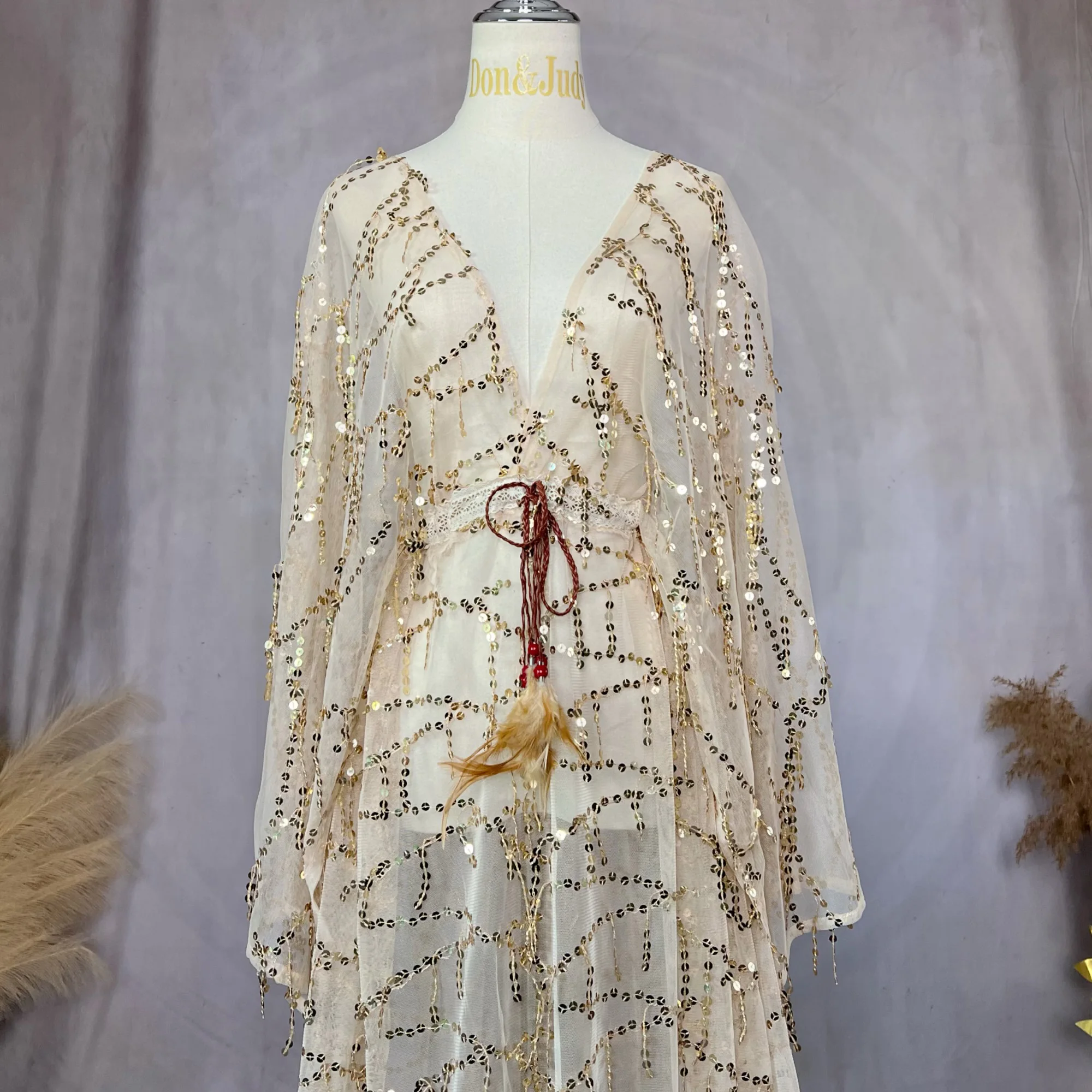 Платье для беременных Don &amp Judy Boho с блестками блестящее платье длиной до пола